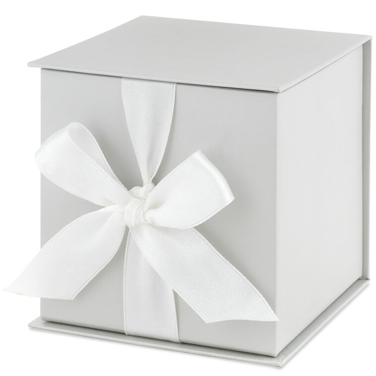 Hallmark 4.3" Small Pearl Gray Gift Box With Shredded Paper Filler