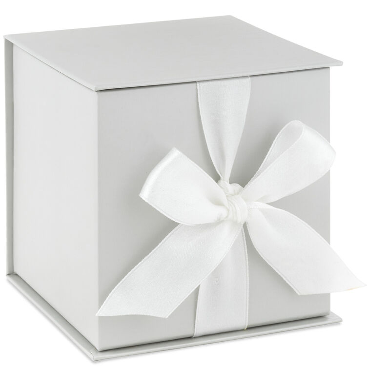 hallmark 4.3" Small Pearl Gray Gift Box With Shredded Paper Filler