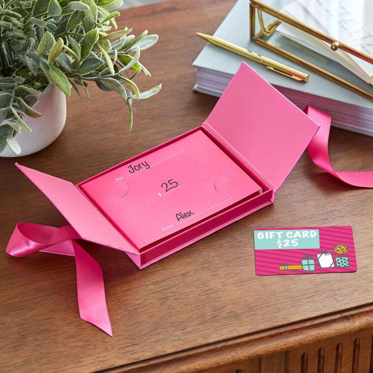 Hallmark 4.5" Pink Gift Card Holder Box With Pink Satin Bow