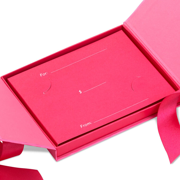 Hallmark 4.5" Pink Gift Card Holder Box With Pink Satin Bow