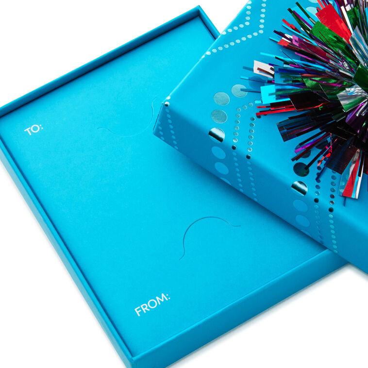 Hallmark 4.5" Turquoise Chevrons Gift Card Holder Box With Bow
