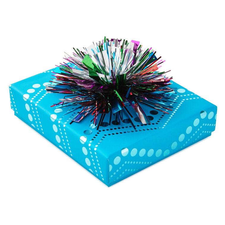 hallmark 4.5" Turquoise Chevrons Gift Card Holder Box With Bow