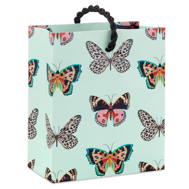 hallmark 4.6" Butterflies on Mint Gift Card Holder Mini Bag