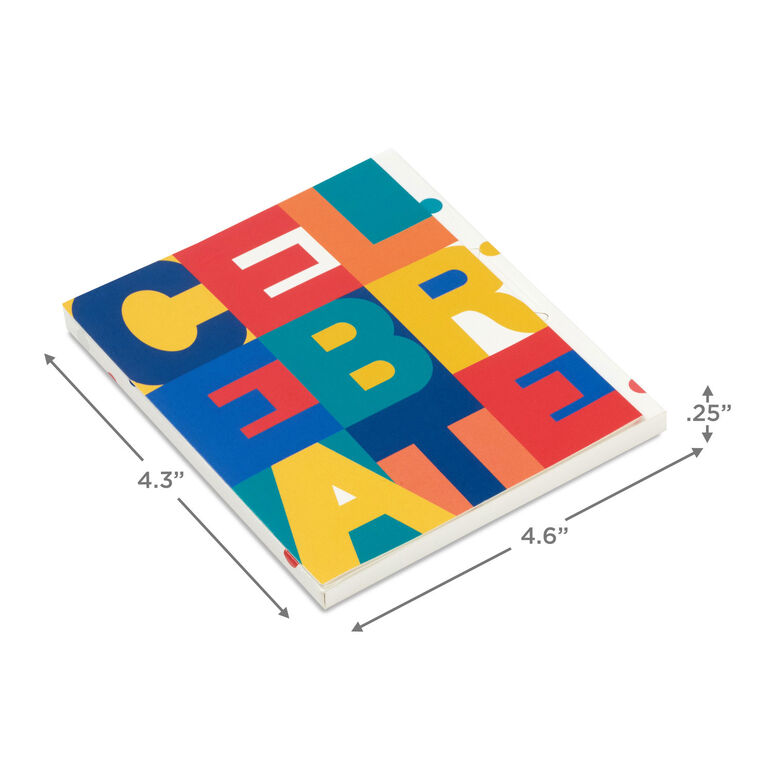 Hallmark 4.6" Celebrate Color Block Gift Card Holder Box