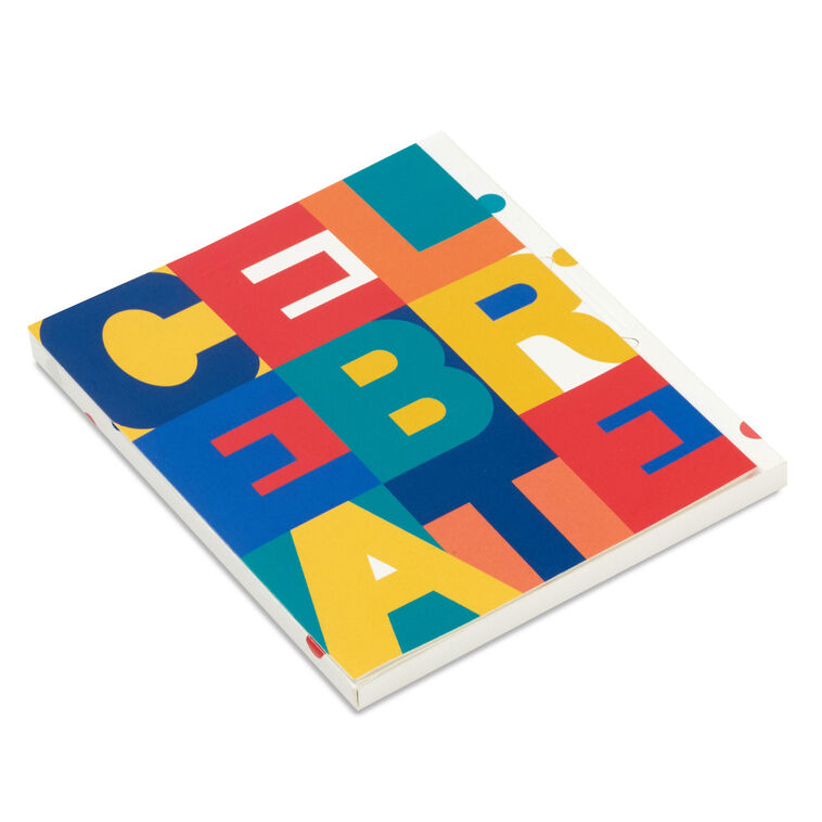 hallmark 4.6" Celebrate Color Block Gift Card Holder Box