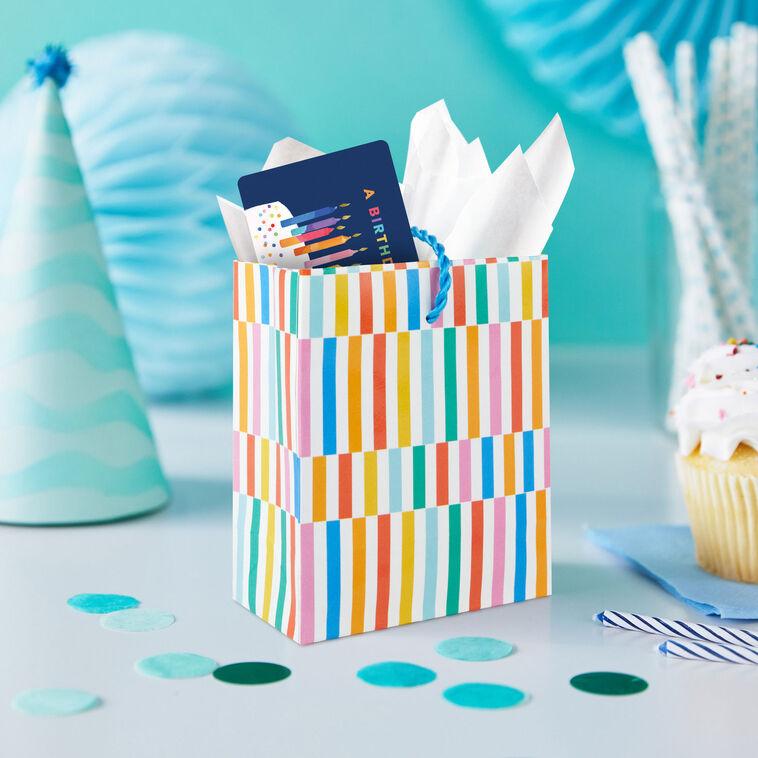 Hallmark 4.6" Colorful Broken Lines Gift Card Holder Mini Bag