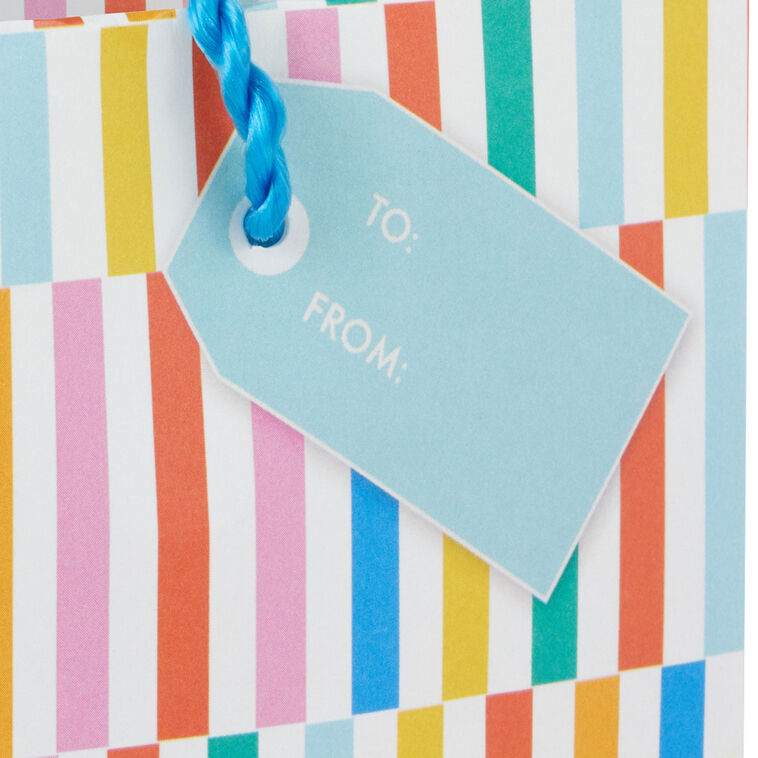 Hallmark 4.6" Colorful Broken Lines Gift Card Holder Mini Bag