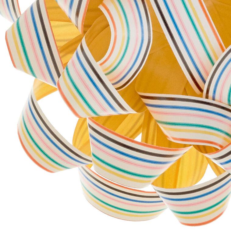 Hallmark 4.6" Colorful Stripes On White Recyclable Gift Bow