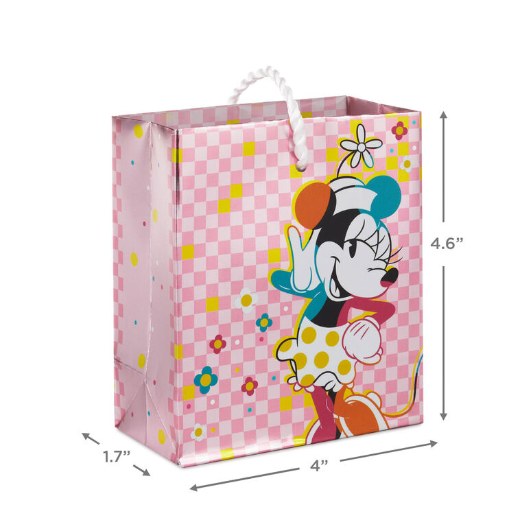 Hallmark 4.6" Disney Minnie Mouse On Pink Gift Card Holder Mini Bag