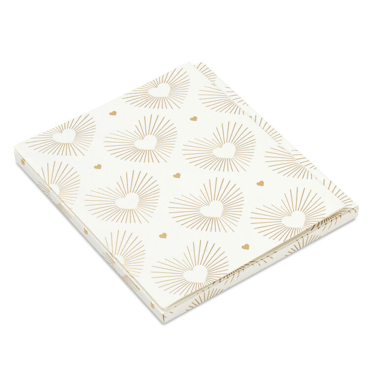hallmark 4.6" Gold Hearts on White Gift Card Holder Box