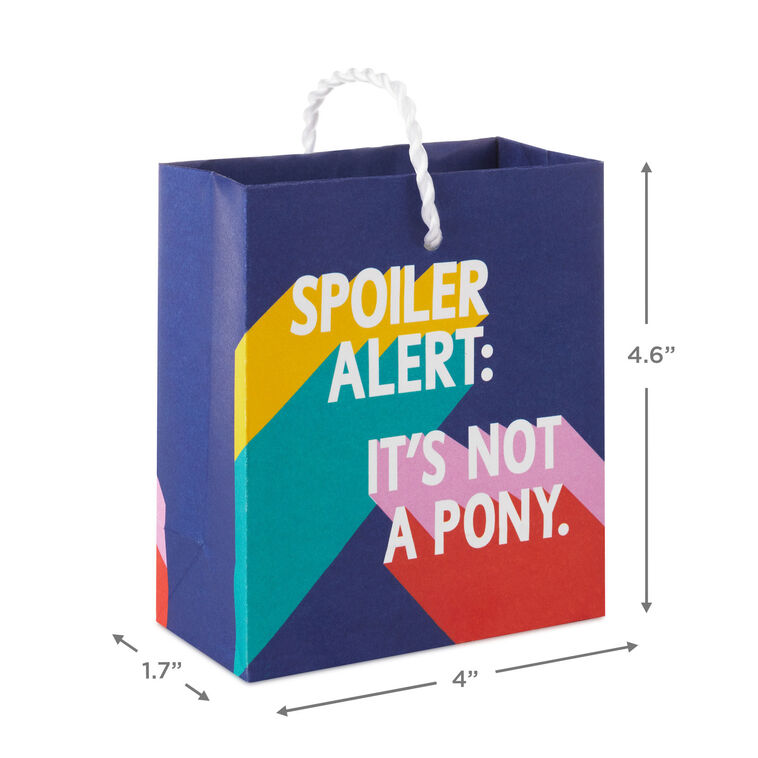 Hallmark 4.6" Spoiler Alert Gift Card Holder Mini Bag