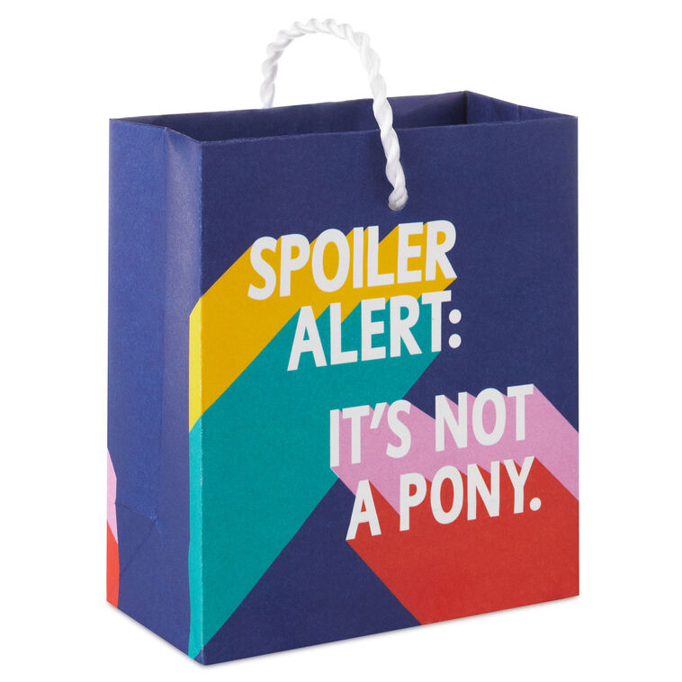 hallmark 4.6" Spoiler Alert Gift Card Holder Mini Bag