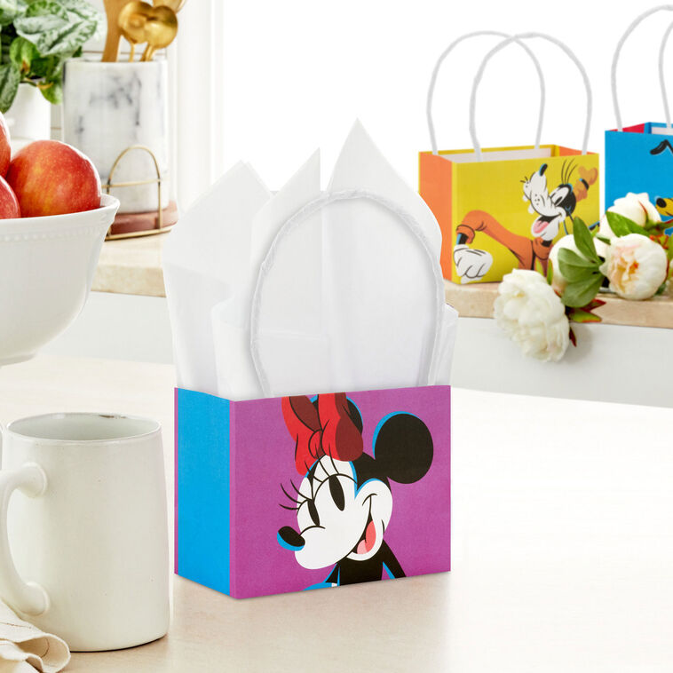 Hallmark 4" Disney Mickey Mouse And Friends Mini Horizontal Gift Bag Bundle