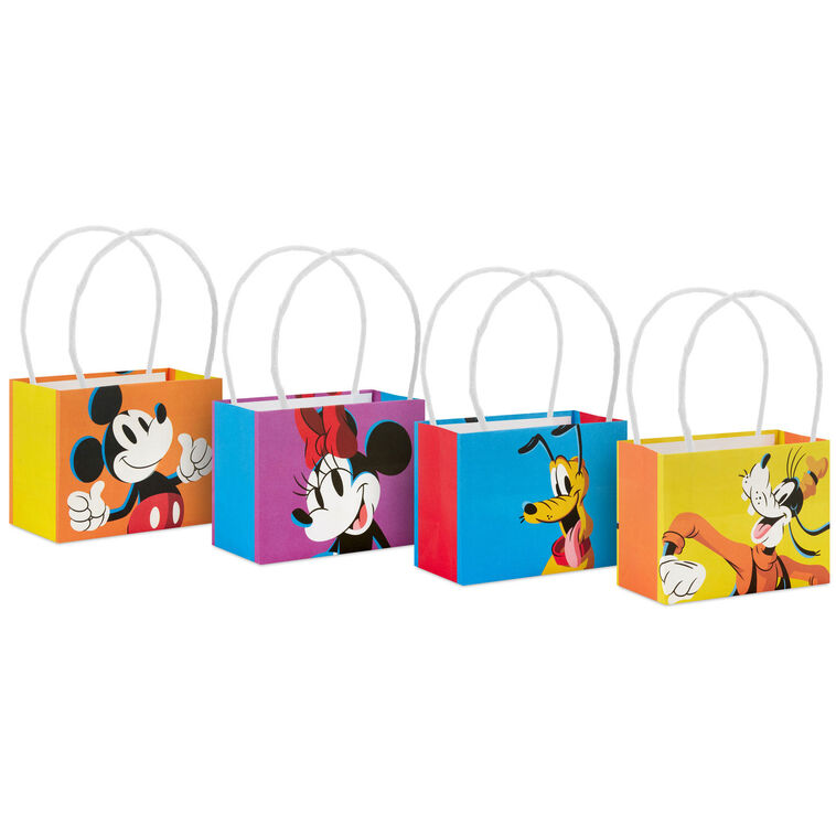hallmark 4" Disney Mickey Mouse and Friends Mini Horizontal Gift Bag Bundle