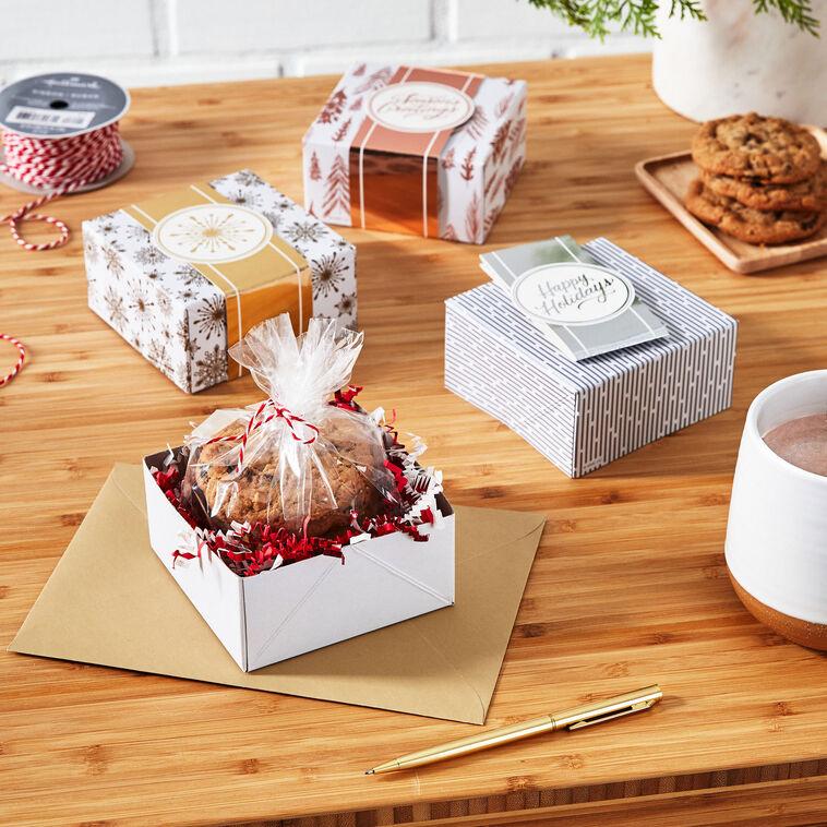 Hallmark 4" Metallic Mix 3-Pack Small Christmas Gift Boxes Assortment