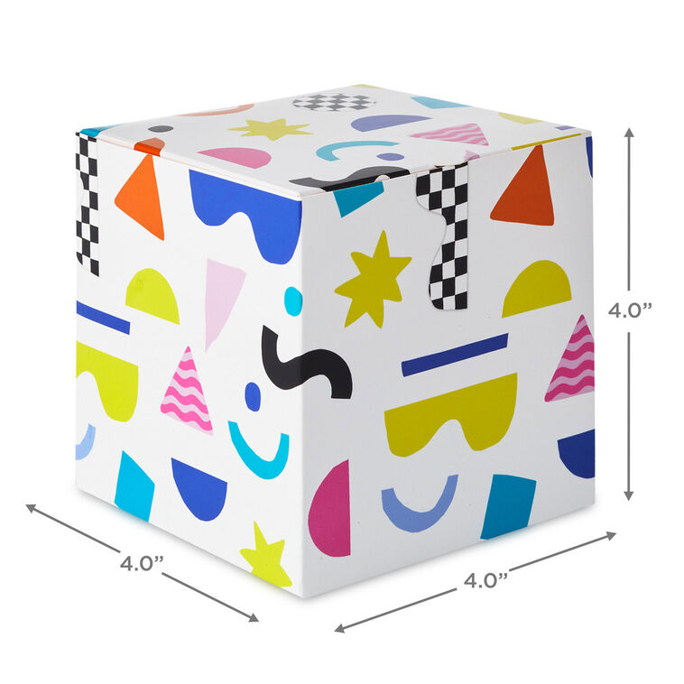Hallmark 4" Modern Neon Patterns Assorted Treat Boxes With Lids Pack Of 4