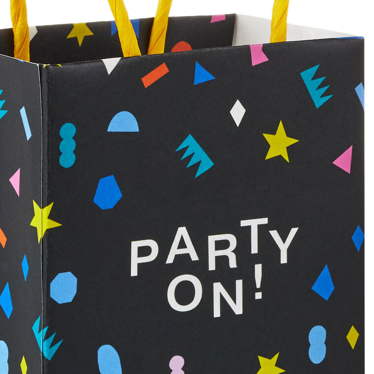 Hallmark 4" "Party On" Mini Treat Bags With Handles Pack Of 4