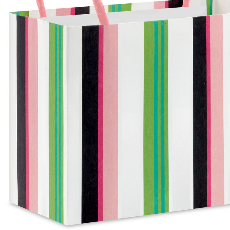 Hallmark 4" Pink Garden Floral Mini Horizontal Gift Bag Bundle