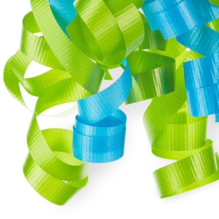Hallmark 6.5" Aqua And Light Green Curly Ribbon Gift Bow