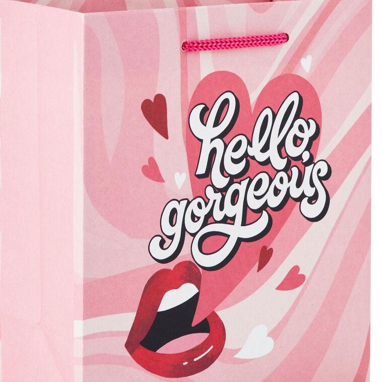 Hallmark 6.5" Pink And Red Retro 6-Pack Assorted Small Gift Bags