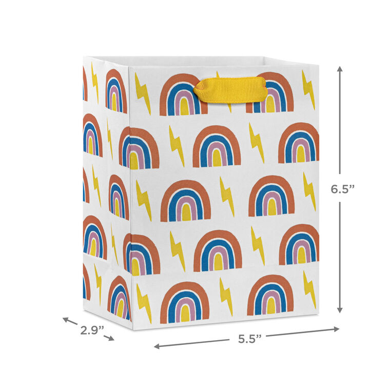 Hallmark 6.5" Rainbows And Lightning Bolts Small Gift Bag