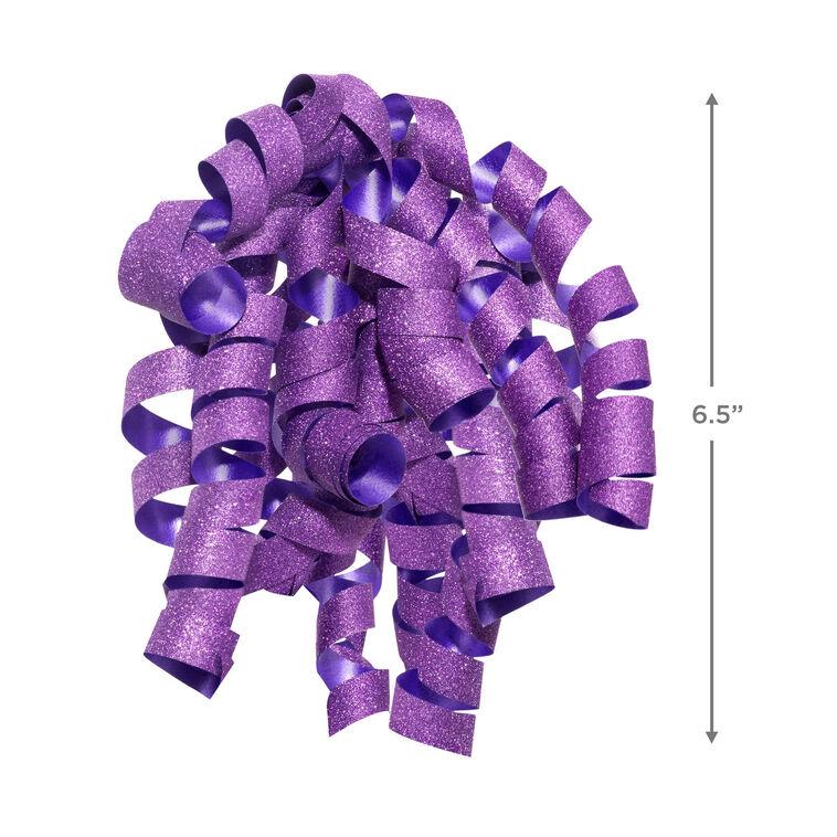 Hallmark 6.5" Sparkling Purple Curly Ribbon Gift Bow