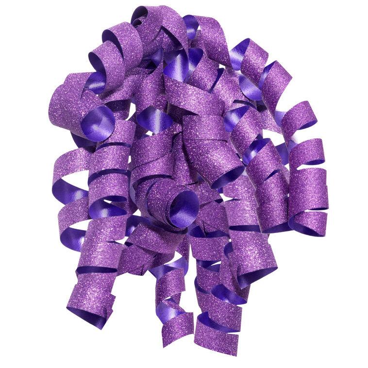 hallmark 6.5" Sparkling Purple Curly Ribbon Gift Bow