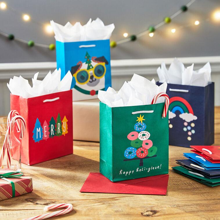 Hallmark 6.5" Sweet Surprises 8-Pack Small Christmas Gift Bags Assortment