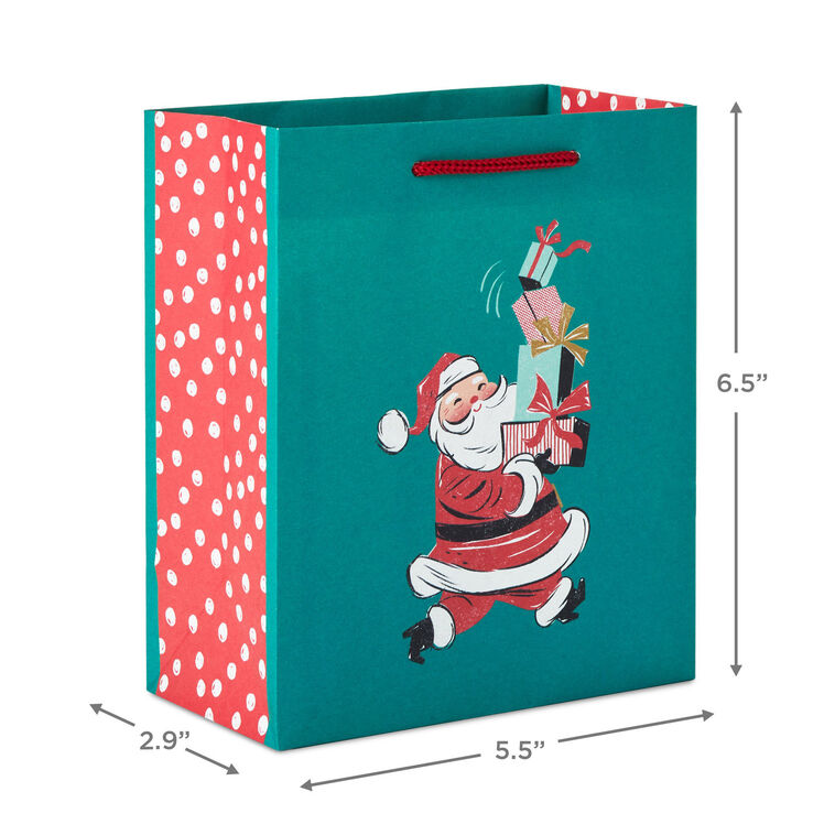 Hallmark 6.5" Vintage Charm 6-Pack Assortment Small Christmas Gift Bags