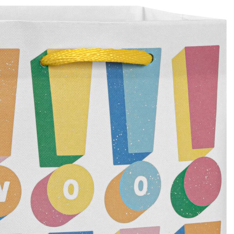 Hallmark 6.5" Woo Hoo Colorful Exclamations Small Gift Bag