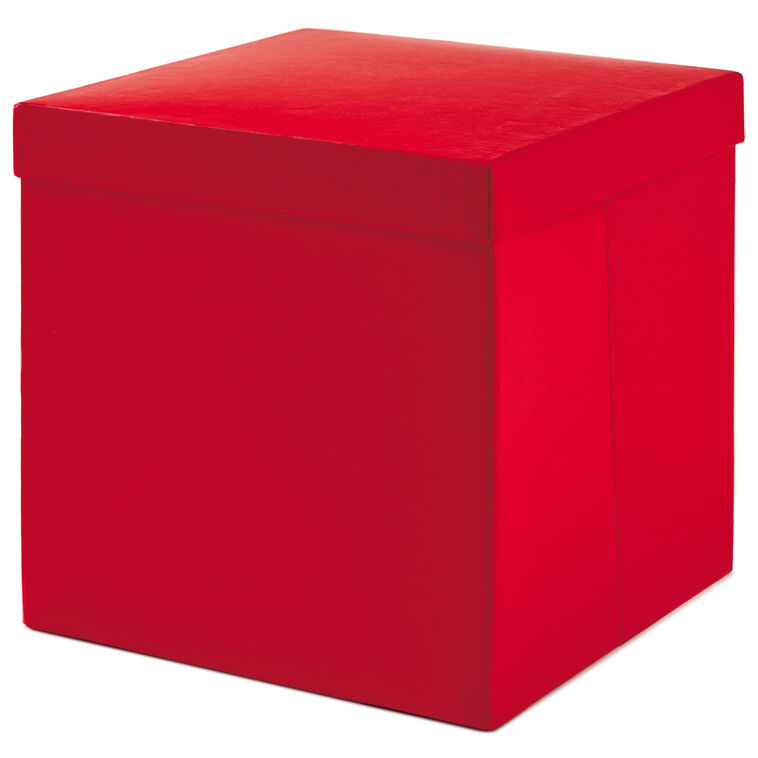 hallmark 7.1" Square Red Gift Box With Shredded Paper Filler