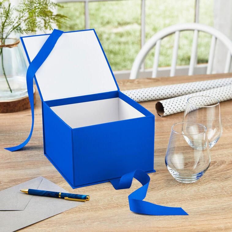 Hallmark 7.2" Solid Royal Blue Large Square Gift Box