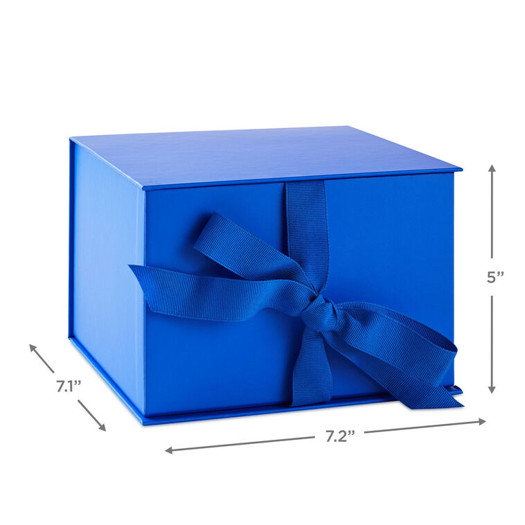 Hallmark 7.2" Solid Royal Blue Large Square Gift Box
