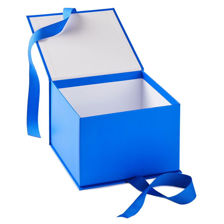 Hallmark 7.2" Solid Royal Blue Large Square Gift Box