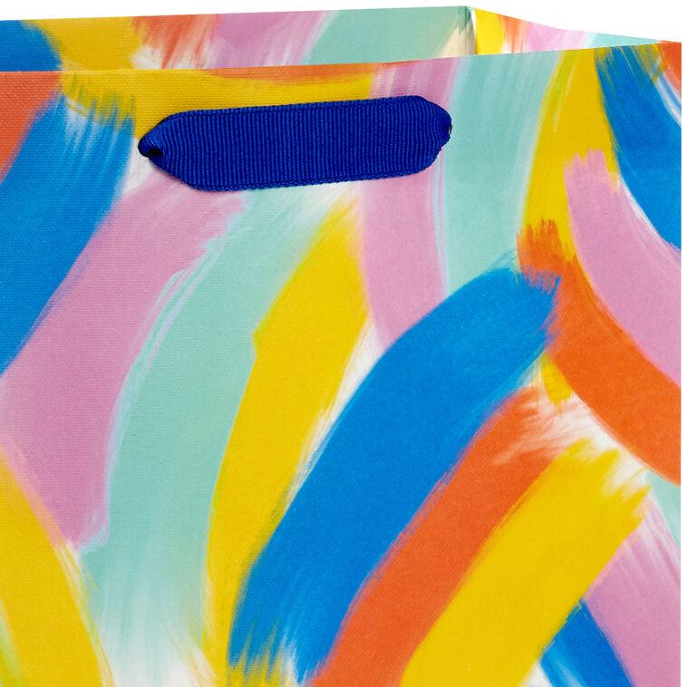 Hallmark 9.6" Abstract Brushstroke Rainbows Medium Gift Bag