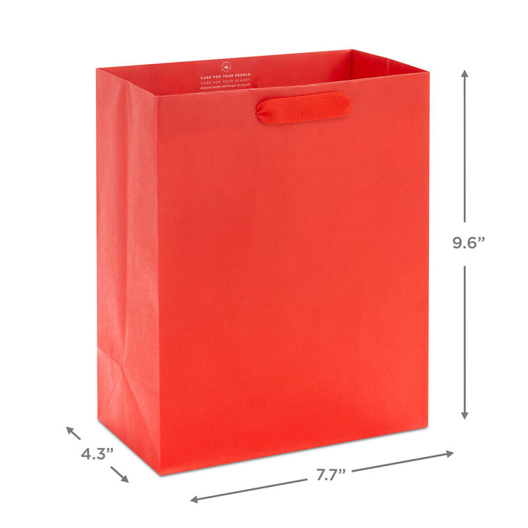 Hallmark 9.6" Assorted Solid Colors 4-Pack Medium Gift Bags