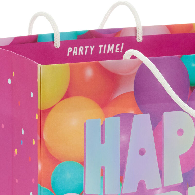 Hallmark 9.6" Balloon Flowers Medium Birthday Gift Bag