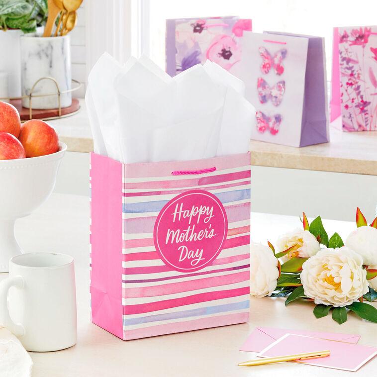 Hallmark 9.6" Bright Watercolors Assorted 4-Pack Medium Gift Bags