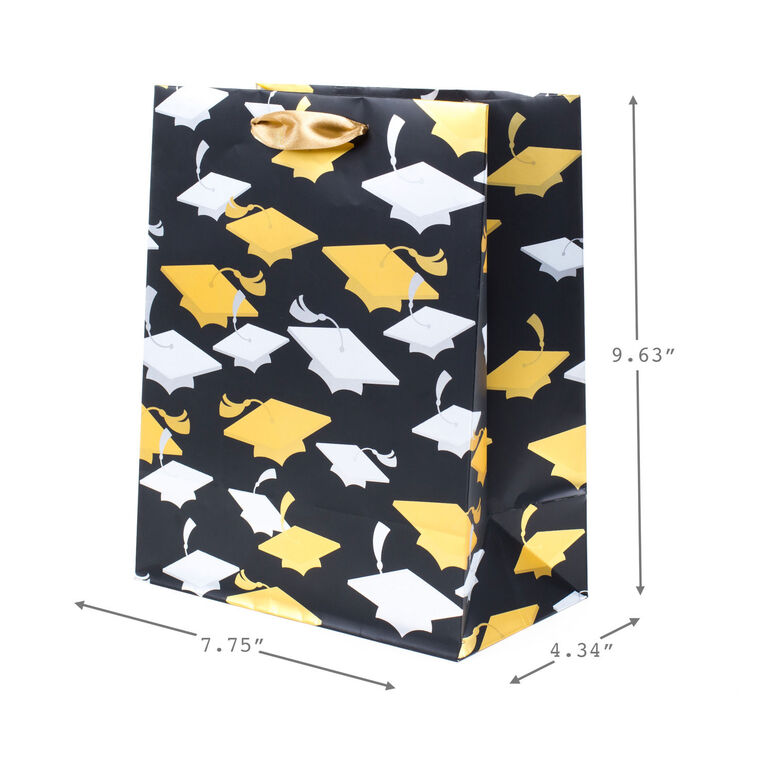 Hallmark 9.6" Grad Caps Medium Graduation Gift Bag With Tissue Paper