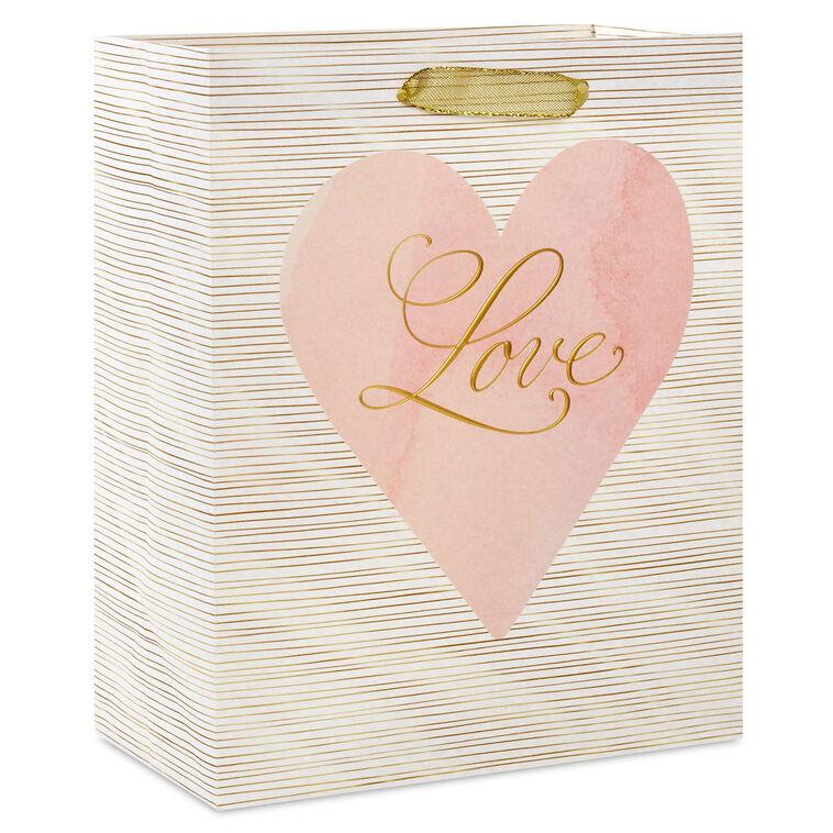 hallmark 9.6" Love Lettering on Pink Medium Gift Bag
