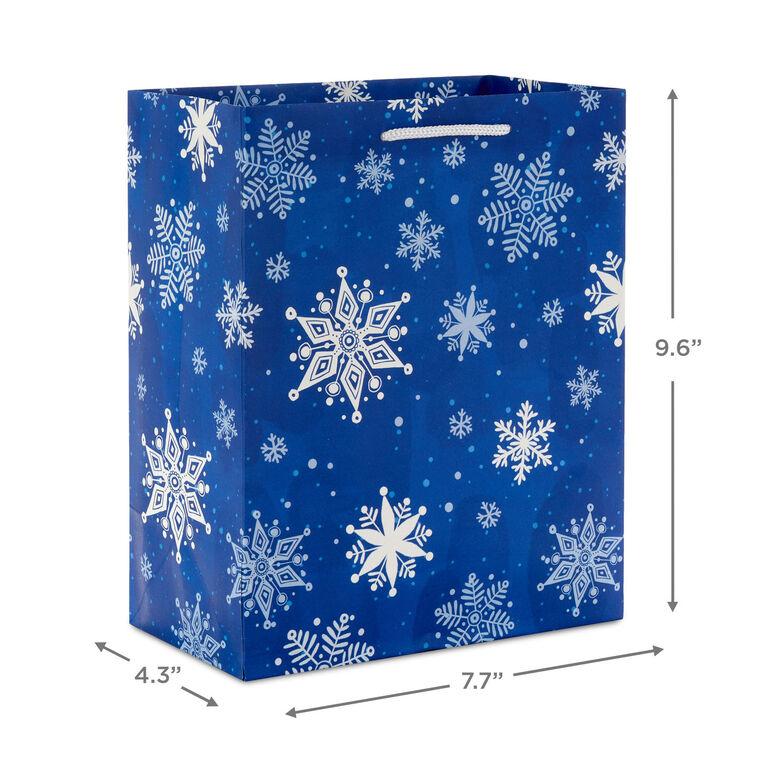 Hallmark 9.6" Medium Blue And White Winter Gift Bags 4-Pack Assortment