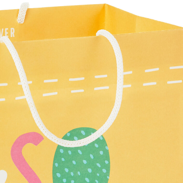 Hallmark 9.6" Pastel Lettering On Yellow Medium Gift Bag