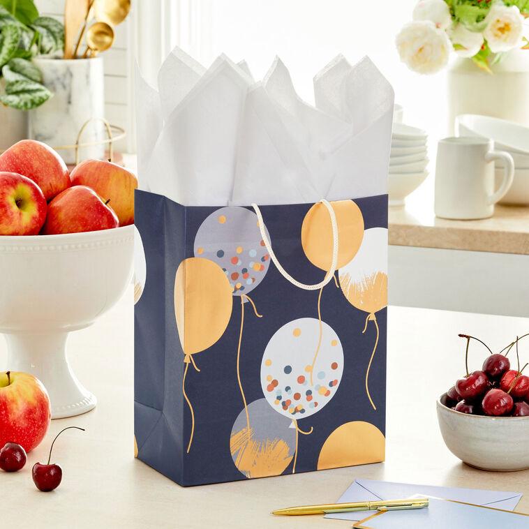 Hallmark 9.6" Patterned Balloons On Blue Medium Gift Bag
