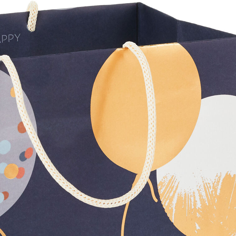 Hallmark 9.6" Patterned Balloons On Blue Medium Gift Bag
