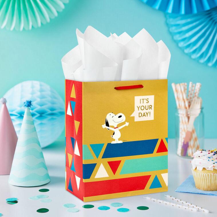 Hallmark 9.6" Peanuts® It's Your Day Medium Gift Bag