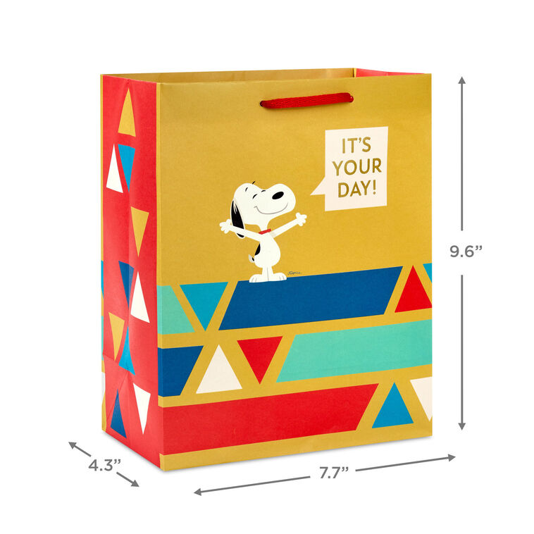 Hallmark 9.6" Peanuts® It's Your Day Medium Gift Bag