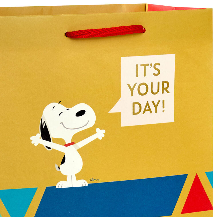 Hallmark 9.6" Peanuts® It's Your Day Medium Gift Bag