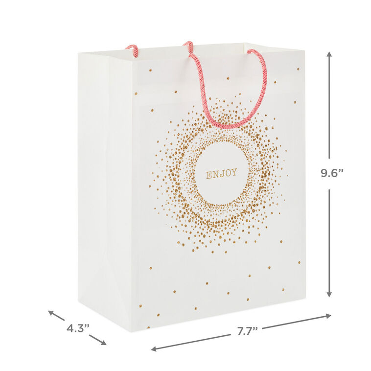 Hallmark 9.6" Sparkling Concentric Circles Medium Gift Bag