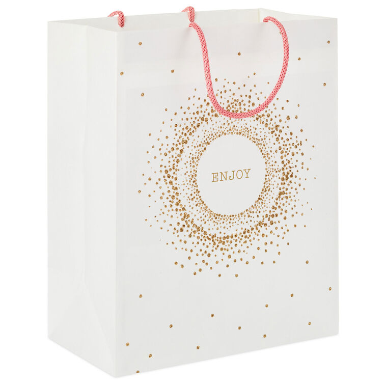 hallmark 9.6" Sparkling Concentric Circles Medium Gift Bag