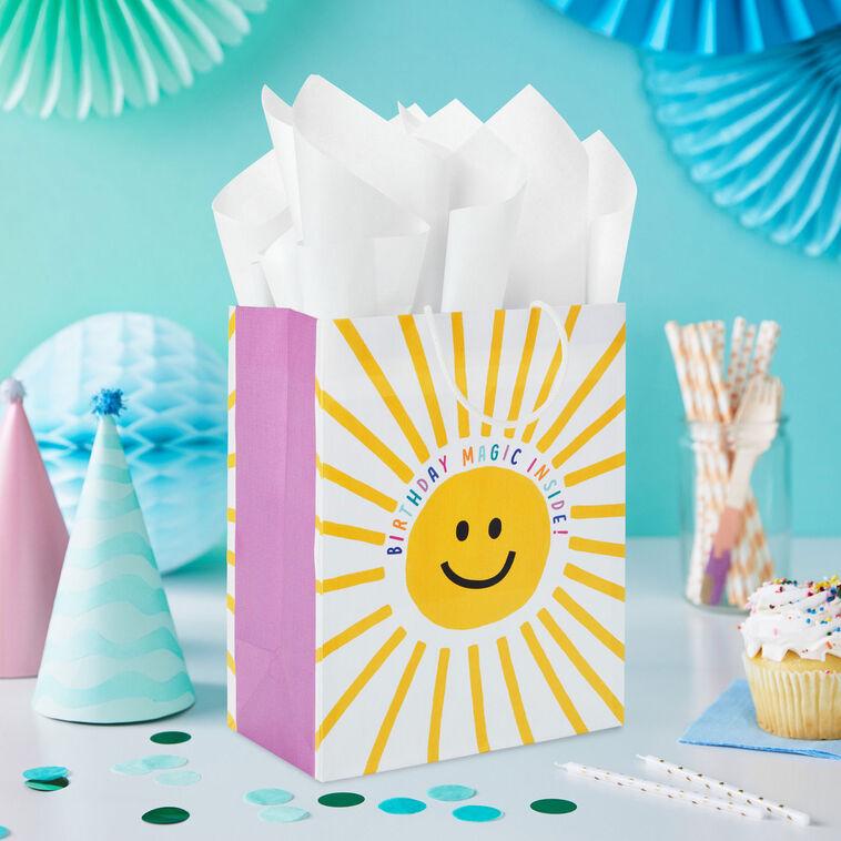 Hallmark 9.6" Sunshine Smiles On White Medium Gift Bag